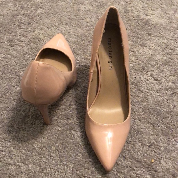 Madden Girl Pink Nude Toe Point Heels - Picture 4 of 10